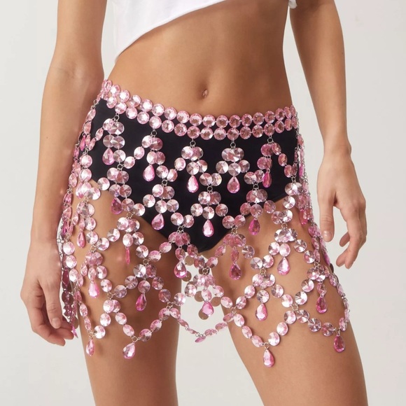 NASTYGAL- Jewel Mini Skirt - Picture 1 of 4